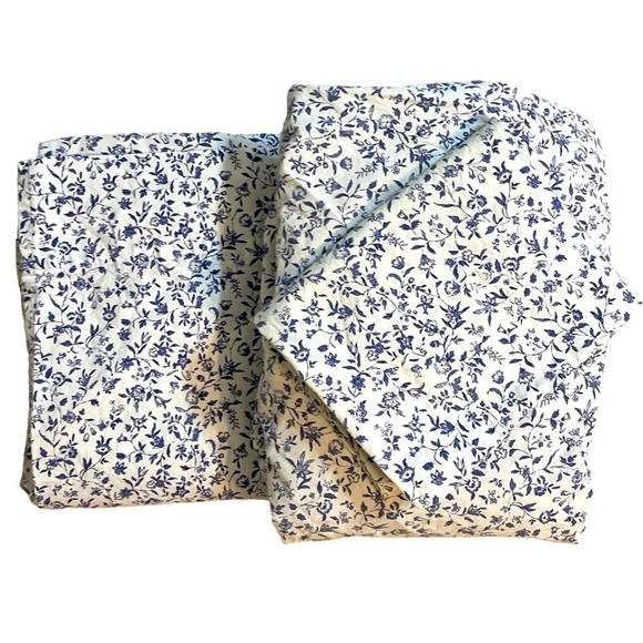 Lauren Ralph Lauren Other - Lauren Ralph Lauren Twin Sheet 3pc Set Blue White Cottage Chic Floral